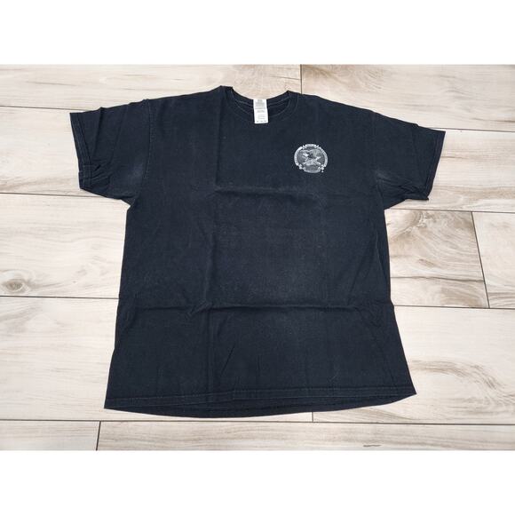 Vtg NRA National Rifle Association Shirt Men’s XL Black Double Sided Y2K Eagle - Picture 1 of 3